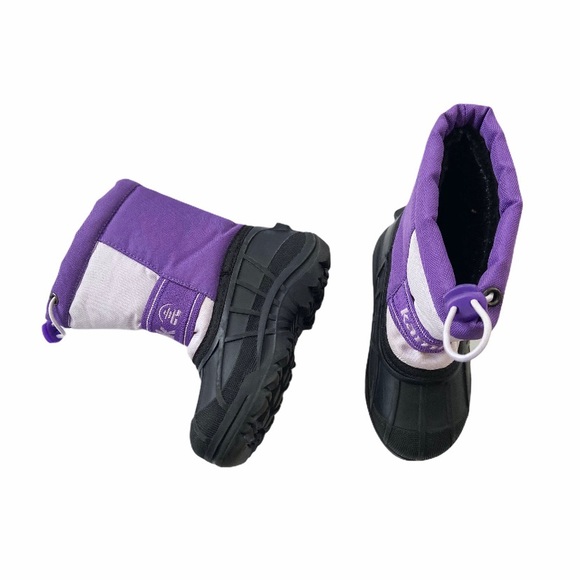 Kamik Other - Kamik Leaps Girls Purple & Black Lined Snow Boots